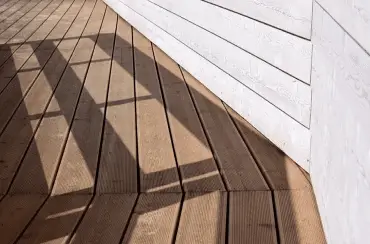 Decking and siding in sun light